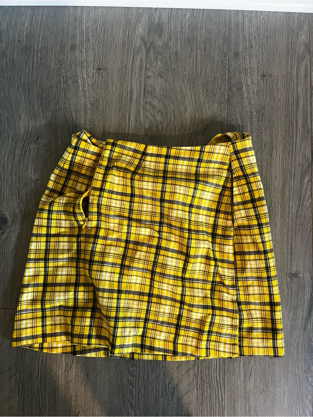 Urban Outfitters Yellow Plaid Mini Skirt